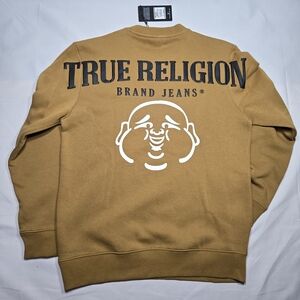 TRUE RELIGION Oversized Budda Pullover Sweatshirt Mens L Streetwear 90s Y2K